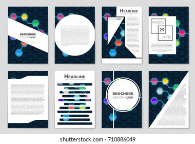 Abstract vector layout background set. For art template design, list, front page, mockup brochure theme style, banner, idea, cover, booklet, print, flyer, book, blank, card, ad, sign, sheet, a4.
