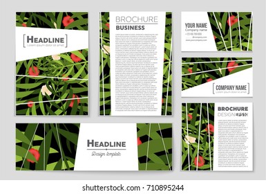 Abstract vector layout background set. For art template design, list, front page, mockup brochure theme style, banner, idea, cover, booklet, print, flyer, book, blank, card, ad, sign, sheet, a4