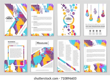 Abstract vector layout background set. For art template design, list, front page, mockup brochure theme style, banner, idea, cover, booklet, print, flyer, book, blank, card, ad, sign, sheet, a4