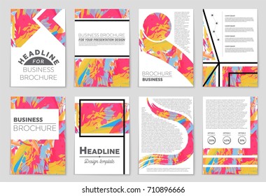 Abstract vector layout background set. For art template design, list, front page, mockup brochure theme style, banner, idea, cover, booklet, print, flyer, book, blank, card, ad, sign, sheet, a4
