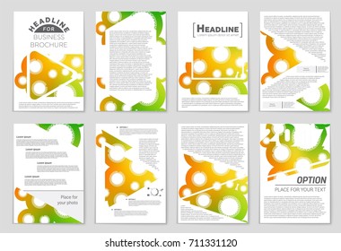 Abstract vector layout background set. For art template design, list, front page, mockup brochure theme style, banner, idea, cover, booklet, print, flyer, book, blank, card, ad, sign, sheet, a4.