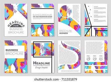 Abstract vector layout background set. For art template design, list, front page, mockup brochure theme style, banner, idea, cover, booklet, print, flyer, book, blank, card, ad, sign, sheet, a4