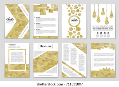 Abstract vector layout background set. For art template design, list, front page, mockup brochure theme style, banner, idea, cover, booklet, print, flyer, book, blank, card, ad, sign, sheet, a4