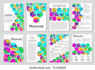 Abstract vector layout background set. For art template design, list, front page, mockup brochure theme style, banner, idea, cover, booklet, print, flyer, book, blank, card, ad, sign, sheet, a4.