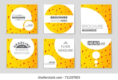 Abstract vector layout background set. For art template design, list, front page, mockup brochure theme style, banner, idea, cover, booklet, print, flyer, book, blank, card, ad, sign, sheet, a4