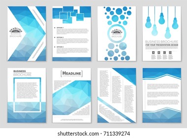 Abstract vector layout background set. For art template design, list, front page, mockup brochure theme style, banner, idea, cover, booklet, print, flyer, book, blank, card, ad, sign, sheet, a4