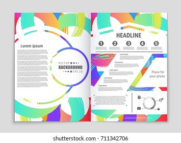 Abstract vector layout background set. For art template design, list, front page, mockup brochure theme style, banner, idea, cover, booklet, print, flyer, book, blank, card, ad, sign, sheet, a4