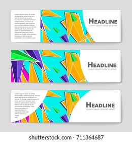 Abstract vector layout background set. For art template design, list, front page, mockup brochure theme style, banner, idea, cover, booklet, print, flyer, book, blank, card, ad, sign, sheet, a4.