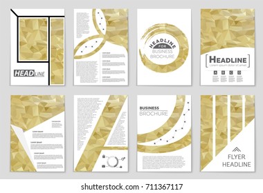 Abstract vector layout background set. For art template design, list, front page, mockup brochure theme style, banner, idea, cover, booklet, print, flyer, book, blank, card, ad, sign, sheet, a4