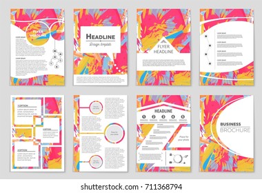 Abstract vector layout background set. For art template design, list, front page, mockup brochure theme style, banner, idea, cover, booklet, print, flyer, book, blank, card, ad, sign, sheet, a4