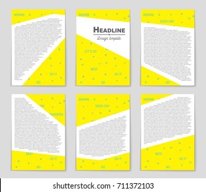 Abstract vector layout background set. For art template design, list, front page, mockup brochure theme style, banner, idea, cover, booklet, print, flyer, book, blank, card, ad, sign, sheet, a4