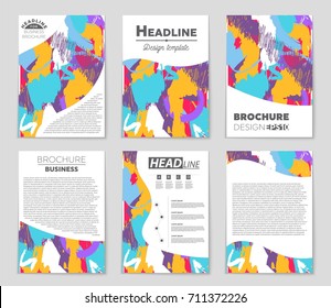 Abstract vector layout background set. For art template design, list, front page, mockup brochure theme style, banner, idea, cover, booklet, print, flyer, book, blank, card, ad, sign, sheet, a4
