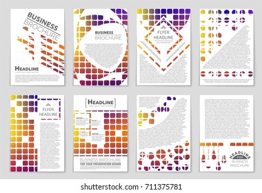 Abstract vector layout background set. For art template design, list, front page, mockup brochure theme style, banner, idea, cover, booklet, print, flyer, book, blank, card, ad, sign, sheet, a4.