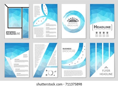 Abstract vector layout background set. For art template design, list, front page, mockup brochure theme style, banner, idea, cover, booklet, print, flyer, book, blank, card, ad, sign, sheet, a4