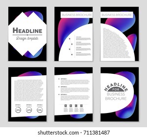 Abstract vector layout background set. For art template design, list, front page, mockup brochure theme style, banner, idea, cover, booklet, print, flyer, book, blank, card, ad, sign, sheet, a4