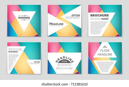 Abstract vector layout background set. For art template design, list, front page, mockup brochure theme style, banner, idea, cover, booklet, print, flyer, book, blank, card, ad, sign, sheet, a4