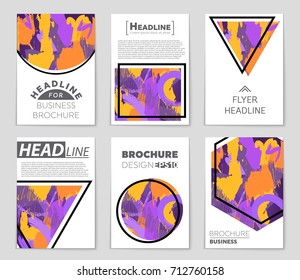 Abstract vector layout background set. For art template design, list, front page, mockup brochure theme style, banner, idea, cover, booklet, print, flyer, book, blank, card, ad, sign, sheet, a4