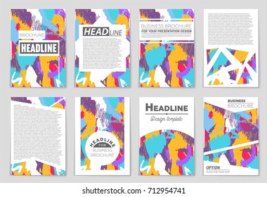 Abstract vector layout background set. For art template design, list, front page, mockup brochure theme style, banner, idea, cover, booklet, print, flyer, book, blank, card, ad, sign, sheet, a4