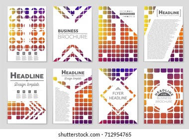 Abstract vector layout background set. For art template design, list, front page, mockup brochure theme style, banner, idea, cover, booklet, print, flyer, book, blank, card, ad, sign, sheet, a4.