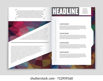 Abstract vector layout background set. For art template design, list, front page, mockup brochure theme style, banner, idea, cover, booklet, print, flyer, book, blank, card, ad, sign, sheet, a4