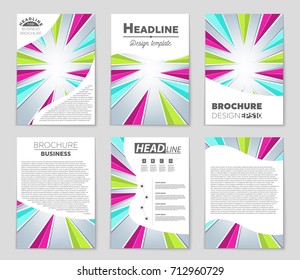 Abstract vector layout background set. For art template design, list, front page, mockup brochure theme style, banner, idea, cover, booklet, print, flyer, book, blank, card, ad, sign, sheet, a4.