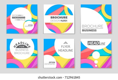 Abstract vector layout background set. For art template design, list, front page, mockup brochure theme style, banner, idea, cover, booklet, print, flyer, book, blank, card, ad, sign, sheet,, a4.