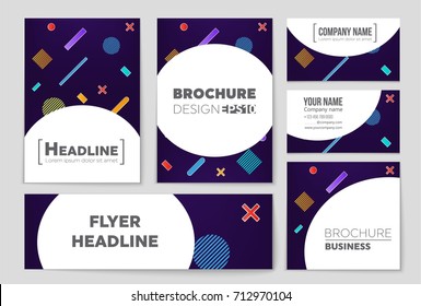Abstract vector layout background set. For art template design, list, front page, mockup brochure theme style, banner, idea, cover, booklet, print, flyer, book, blank, card, ad, sign, sheet, a4.