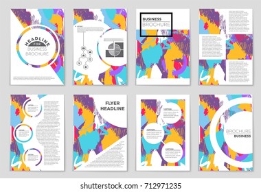 Abstract vector layout background set. For art template design, list, front page, mockup brochure theme style, banner, idea, cover, booklet, print, flyer, book, blank, card, ad, sign, sheet, a4