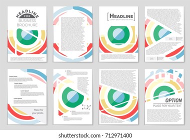Abstract vector layout background set. For art template design, list, front page, mockup brochure theme style, banner, idea, cover, booklet, print, flyer, book, blank, card, ad, sign, sheet, a4.