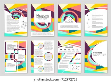 Abstract vector layout background set. For art template design, list, front page, mockup brochure theme style, banner, idea, cover, booklet, print, flyer, book, blank, card, ad, sign, sheet, a4