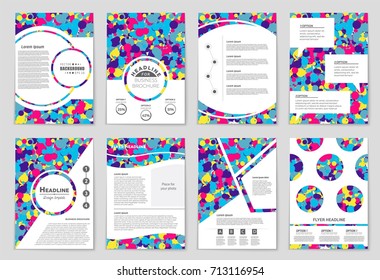 Abstract vector layout background set. For art template design, list, front page, mockup brochure theme style, banner, idea, cover, booklet, print, flyer, book, blank, card, ad, sign, sheet, a4.
