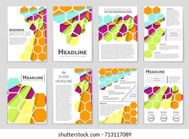 Abstract vector layout background set. For art template design, list, front page, mockup brochure theme style, banner, idea, cover, booklet, print, flyer, book, blank, card, ad, sign, sheet,, a4.