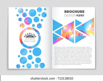 Abstract vector layout background set. For art template design, list, front page, mockup brochure theme style, banner, idea, cover, booklet, print, flyer, book, blank, card, ad, sign, sheet, a4