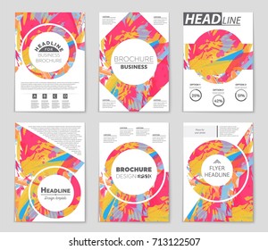 Abstract vector layout background set. For art template design, list, front page, mockup brochure theme style, banner, idea, cover, booklet, print, flyer, book, blank, card, ad, sign, sheet, a4