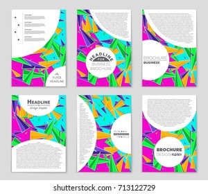 Abstract vector layout background set. For art template design, list, front page, mockup brochure theme style, banner, idea, cover, booklet, print, flyer, book, blank, card, ad, sign, sheet, a4.
