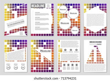 Abstract vector layout background set. For art template design, list, front page, mockup brochure theme style, banner, idea, cover, booklet, print, flyer, book, blank, card, ad, sign, sheet, a4.