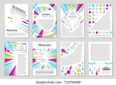 Abstract vector layout background set. For art template design, list, front page, mockup brochure theme style, banner, idea, cover, booklet, print, flyer, book, blank, card, ad, sign, sheet, a4.