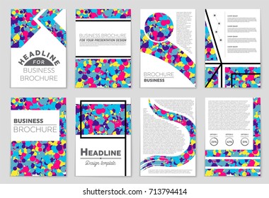 Abstract vector layout background set. For art template design, list, front page, mockup brochure theme style, banner, idea, cover, booklet, print, flyer, book, blank, card, ad, sign, sheet, a4.