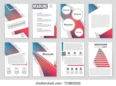Abstract vector layout background set. For art template design, list, front page, mockup brochure theme style, banner, idea, cover, booklet, print, flyer, book, blank, card, ad, sign, sheet, a4.