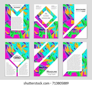 Abstract vector layout background set. For art template design, list, front page, mockup brochure theme style, banner, idea, cover, booklet, print, flyer, book, blank, card, ad, sign, sheet, a4.