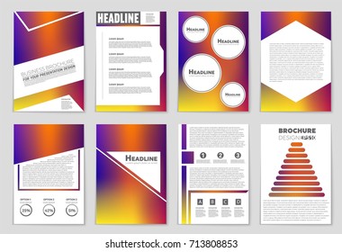 Abstract vector layout background set. For art template design, list, front page, mockup brochure theme style, banner, idea, cover, booklet, print, flyer, book, blank, card, ad, sign, sheet,, a4.