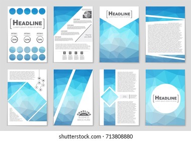Abstract vector layout background set. For art template design, list, front page, mockup brochure theme style, banner, idea, cover, booklet, print, flyer, book, blank, card, ad, sign, sheet, a4
