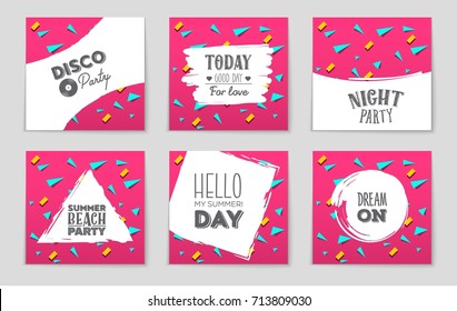 Abstract vector layout background set. For art template design, list, front page, mockup brochure theme style, banner, idea, cover, booklet, print, flyer, book, blank, card, ad, sign, sheet, a4