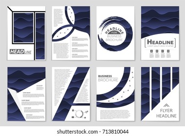 Abstract vector layout background set. For art template design, list, front page, mockup brochure theme style, banner, idea, cover, booklet, print, flyer, book, blank, card, ad, sign, sheet, a4.