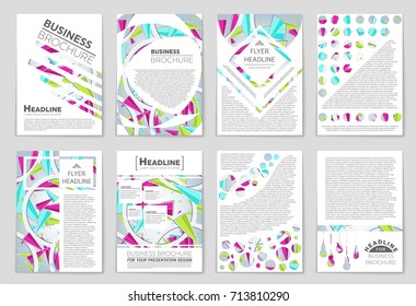 Abstract vector layout background set. For art template design, list, front page, mockup brochure theme style, banner, idea, cover, booklet, print, flyer, book, blank, card, ad, sign, sheet, a4.