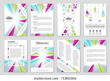 Abstract vector layout background set. For art template design, list, front page, mockup brochure theme style, banner, idea, cover, booklet, print, flyer, book, blank, card, ad, sign, sheet, a4.