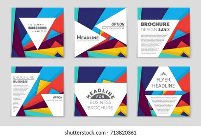 Abstract vector layout background set. For art template design, list, front page, mockup brochure theme style, banner, idea, cover, booklet, print, flyer, book, blank, card, ad, sign, sheet,, a4.