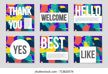 Abstract vector layout background set. For art template design, list, front page, mockup brochure theme style, banner, idea, cover, booklet, print, flyer, book, blank, card, ad, sign, sheet, a4