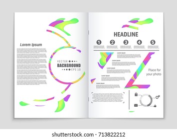 Abstract vector layout background set. For art template design, list, front page, mockup brochure theme style, banner, idea, cover, booklet, print, flyer, book, blank, card, ad, sign, sheet, a4