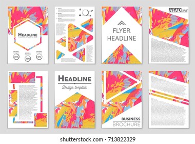 Abstract vector layout background set. For art template design, list, front page, mockup brochure theme style, banner, idea, cover, booklet, print, flyer, book, blank, card, ad, sign, sheet, a4